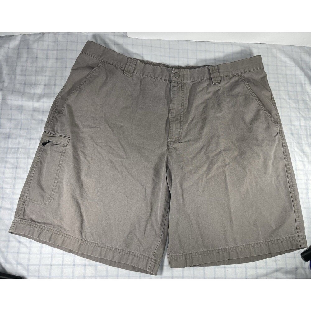 Columbia Men’s Cargo Shorts Size 42 Gray Tan 100% Cotton Hiking Outdoor XM 4108
